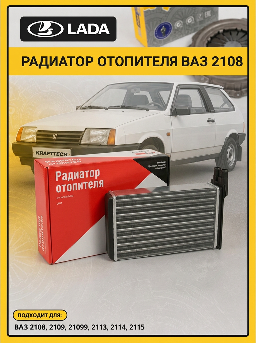 Радиатор отопителя ВАЗ 2108 "ОАО АВТОВАЗ" ДЗА