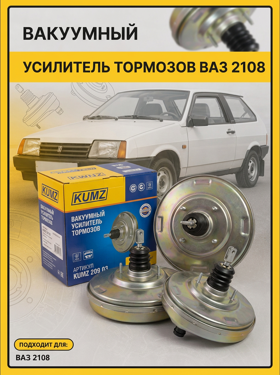 Вакуум усил торм Ваз 2108 KUMZ (4шт)